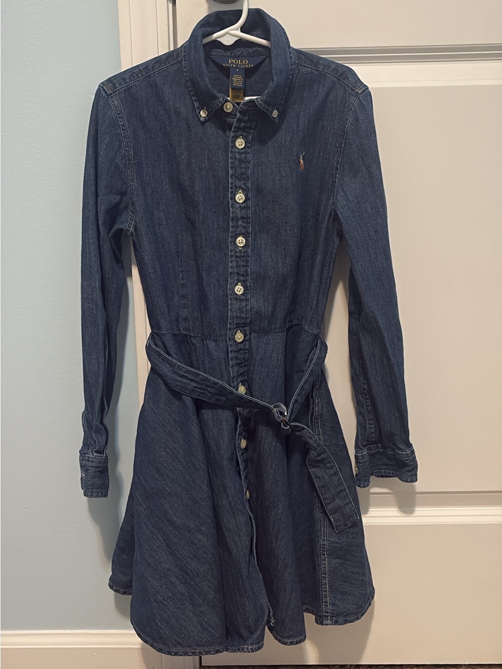 Polo by Ralph Lauren Girls' Navy Denim Button-Front Shirt Dress
